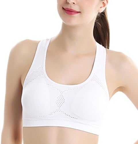 Womens Sport Bra set Yoga Underwear Knitted Bras 8018 White XL