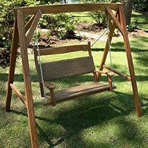 Hatteras Outdoors Double Porch Swing Antique Brown