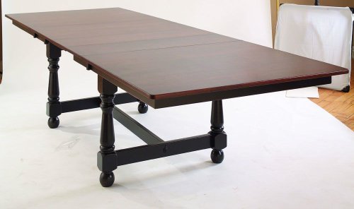 Stratton Large Rectangular Trestle Dining Table by Conrad Grebel - Solid Oak - Antique Brown finish (M48120)