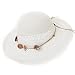 Womens White Straw Beach/Sun Hat