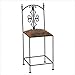 Gothic Counter Stool Finish: Antique Bronze, Fabric: Storm