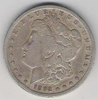1892 S Morgan Dollar Good Condition
