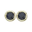 14K Yellow Gold Bezel Set 5/8 ct. Sapphire Earring Studs