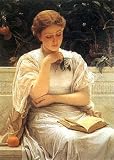 In the Orangery (From 'Girl Reading') by Charles Edward Perugini - 28 x 20 inches - Fine Art Print / Poster