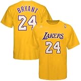 Kobe Bryant Gold adidas Name and Number Los Angeles Lakers T-Shirt