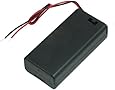 uxcell&reg; Two Wire Lead On/Off Switch 2 x1.5V AA Battery Cell Case Holder