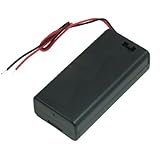 uxcell&reg; Two Wire Lead On/Off Switch 2 x1.5V AA Battery Cell Case Holder