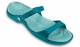 Crocs Cleo Womens Beach Sandals (8, Turquoise/Sea Foam)