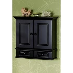 <b>Dexter 30"w Wall Cabinet Wood Doors Black</b>