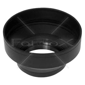 Fotodiox 3-Section Rubber Lens Hood, Sun Shade, 77mm