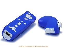 Nintendo Wii Remote Control Nunchuck Silicone Skin - Blue