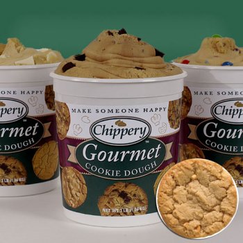 Chippery Gourmet Peanut Butter Cookie Dough - Two, 3 lb. Tubs by Chippery