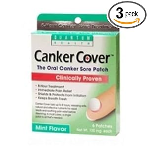 Quantum Health Canker Cover Oral Canker Sore Patch, Mint Flavor, 150mg, 6-Count Box (Pack... by Quantum