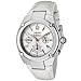 Seiko Women's SRW891 Sportura Chronograph White Dial White Leather Watch