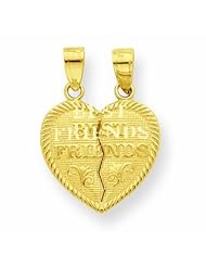 10K Gold Best Friends Break-apart Heart Charm