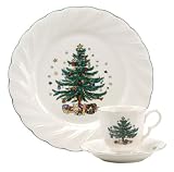 Nikko Ceramics Happy Holidays 12-Piece Dinnerware Set, Service for 4
