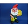 Gartenfigur Zwerg mit Blume H 20 cm