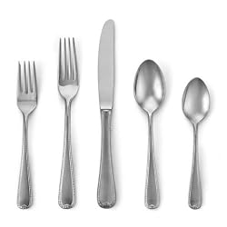 Gorham Ribbon Edge Stainless Flatware 5 Piece Place Setting