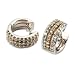 14k White and Yellow Gold Hoop Huggies Diamond Earrings (GH, SI-I, 0.72 carat)