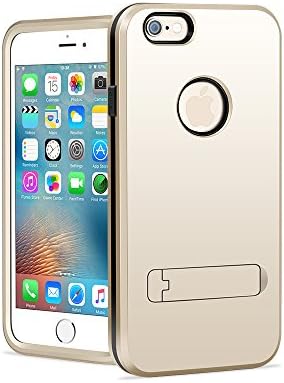 iPhone 6s Cases ,Fritesla Phone Case for iPhone 6/6s with Kickstand Dual Layered Protection Bumper Hard PC back Protection (Gold)