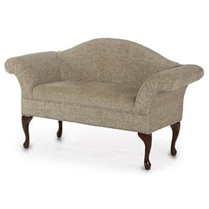 Delmar Rolled Arm Settee, BEIGE TEXTURED, 54-inch W by Home Decorators Collection
