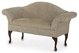 Delmar Rolled Arm Settee BEIGE TEXTURED 54inch W