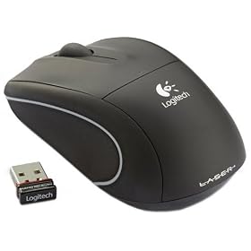 Logitech V450 Nano Cordless Laser Mouse - Jet Black by Logitech