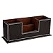 HOMETEK PU Leather Desktop Storage Box 4 Compartment Desk Organizer Card/Pen/Pencil/Mobile Phone/Remote Controller/Cosmetics Office Supplies Holder Collection Desktop Organizer (Brown)