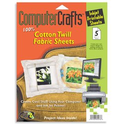 Computer Crafts: Cotton Twill Fabric Sheets by Janlynn Corporation
