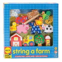 ALEX TOYS WOODEN STRINGING SETS - STRING A FARM