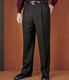 Wool/Cashmere Pleated Front Trouser