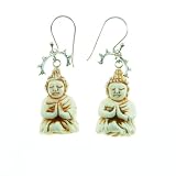 Buddha Earrings Organic / Silver Jewelry of Bali