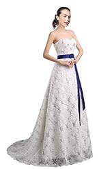 A-line Strapless Sweetheart Lace-Up Sequined Polyester  Dress with a Court Train  With a Sash 