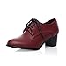 Charm Foot Fashion Womens Oxfords Shoes Mid Heel Lace up