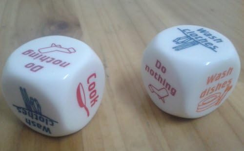 White House Work Family Game Dice Novelty Lovers Gift 2pcs