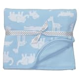 Carter's Animal Print Cuddle Me Blanket BLU/MLT