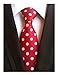 MENDENG Classic Polka Dot Black Red Blue Jacquard Woven Silk Men's Tie Necktie