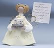 Heavenly Wishes Birthday Angel Holding A Cake Figurine