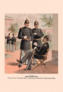 Field & Line Officers, Heavy Artillery & Infantry & Enlisted Men 12X18 Art Paper with Black Frame