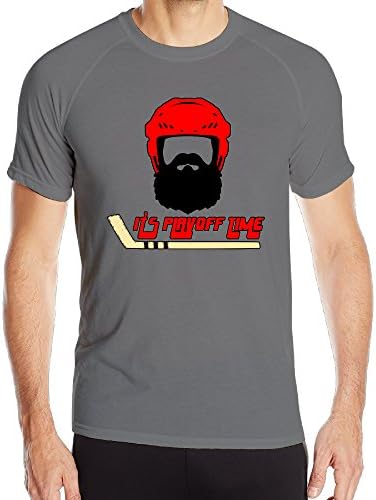 Men Funny Hockey Beard Graphic Print Give-n-Go Quick-Dry Shirt