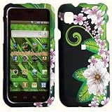 Hard Green Leaf N Flowers Case Cover Faceplate Protector for Samsung Vibran ....