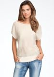 bebe Sheer Yoke Stripe Sweater -Online Exclusive