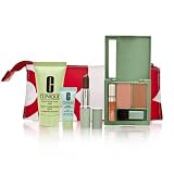 Clinique Travel Set (White with Red Brushed Circles) 5 Piece Set