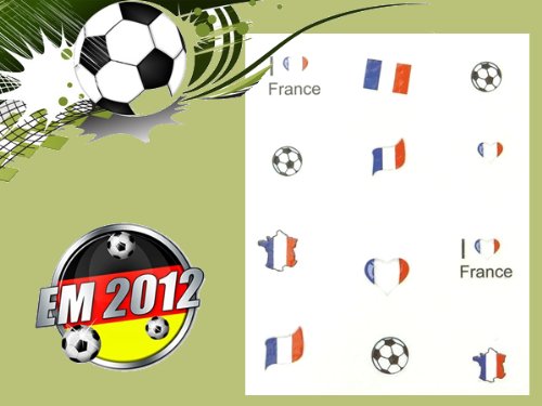 Länder/ Flaggen Nailsticker EM 2012 Frankreich