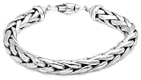 Sterling Silver Men's Woven Chain Bracelet by Zina, 8.5
