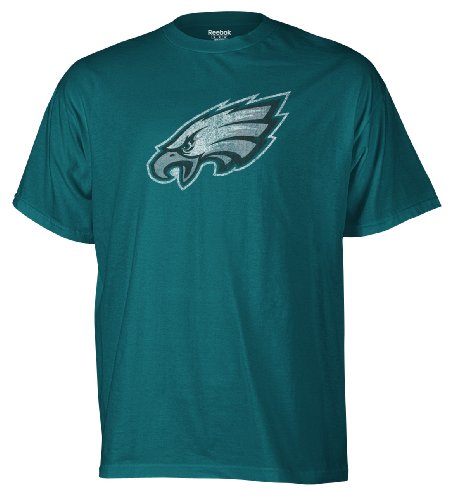 NFL Men's Philadelphia Eagles Faded Logo Tee (Jade, X-Large)