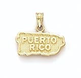 14K Puerto Rico Map Pend - GH14534