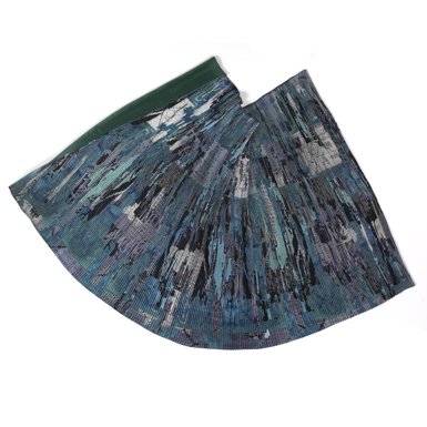 Pleat Box Scarf (Blue) (X Large)||RF10F