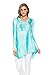 Frumos Womens Long Sleeve Tie Dyed Hankerchief Hemline Tunic Top