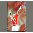 NOVAK DJOKOVIC TENNIS PLAYER DIGITAL OIL PAINTING ON CANVAS MOUNTED W GALLERY WRAP STYLE 17X30X1.5"